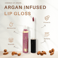 thumbnail image 3 of Essence of Argan Lip Gloss, Natural, Moisturizing, Plumping, Passion Plum, 3 of 8