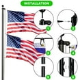thumbnail image 6 of Heavy Duty Flag Pole - 30 FT 11 Gauge Extra Thick Aluminum Flagpole Kit for Outside House In Ground - 100MPH Wind Tested, 6 of 13