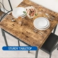 thumbnail image 6 of 3-Piece Dining Room Table Set for 2, with 2 PU Leather Padded Chairs with Metal Frame for Small Space, Apartment, Kitchen, 6 of 7