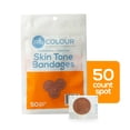 thumbnail image 3 of TruColour Skin Tone Bandages, Flexible Fabric, Spot Shape - Brown, 50 Count, 1 Pack, 3 of 9