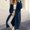 Navy, variant on Womens Long Cardigan Sweaters Open Front Oversized Duster Knit Coats (Dark Gray XL)