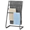 thumbnail image 2 of MyGift 32 inch Black 4 Tier Freestanding Metal Towel Rack, 2 of 6