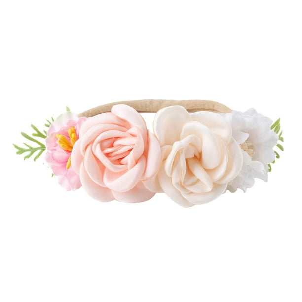 Diadema para niña bebé, banda para el cabello, diadema elástica suave y bonita para Estilo D