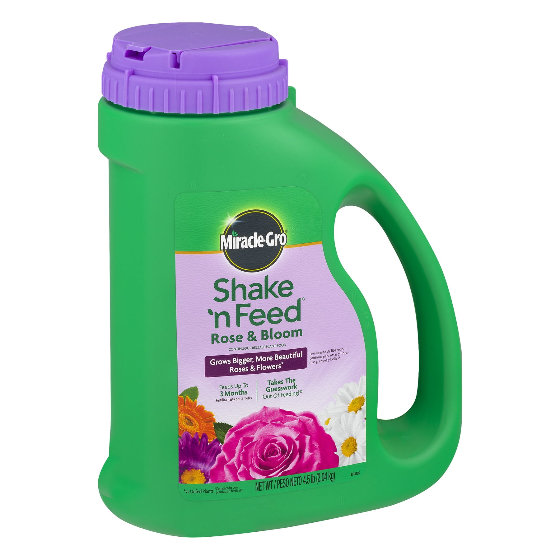 Miracle-Gro Shake 'n Feed Rose & Bloom Plant Food - Long-Lasting Granular Fertilizer for Flowering Plants, Feeds Up to 3 Months - 4.5 lbs.