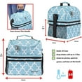 thumbnail image 3 of dbest products Ultra Compact Smart Cart Cooler Lunch Bag, Insulated Collapsible Rolling Tailgate BBQ Beach Summer, Moroccan Tile, 3 of 6