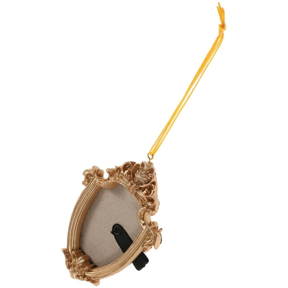 BESTYASH Golden Resin Mini Picture Frame Ornaments for Home Decoration Unique Hanging Photo Display 4 x 6 Inches