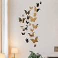 thumbnail image 1 of Pegatinas de pared acrílicas 3d mariposa espejo pared calcomanía carteles muebles Diy Mural decoración del hogar, 1 of 2