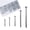 Silver, variant on Brick Steel Nails Assortment Kit (350 pcs), Galvanized Concrete Wall Nail | for Hanging Pictures and Woodworking, Cement Nails Suit for Drywall and Pine,5 Size Assortment