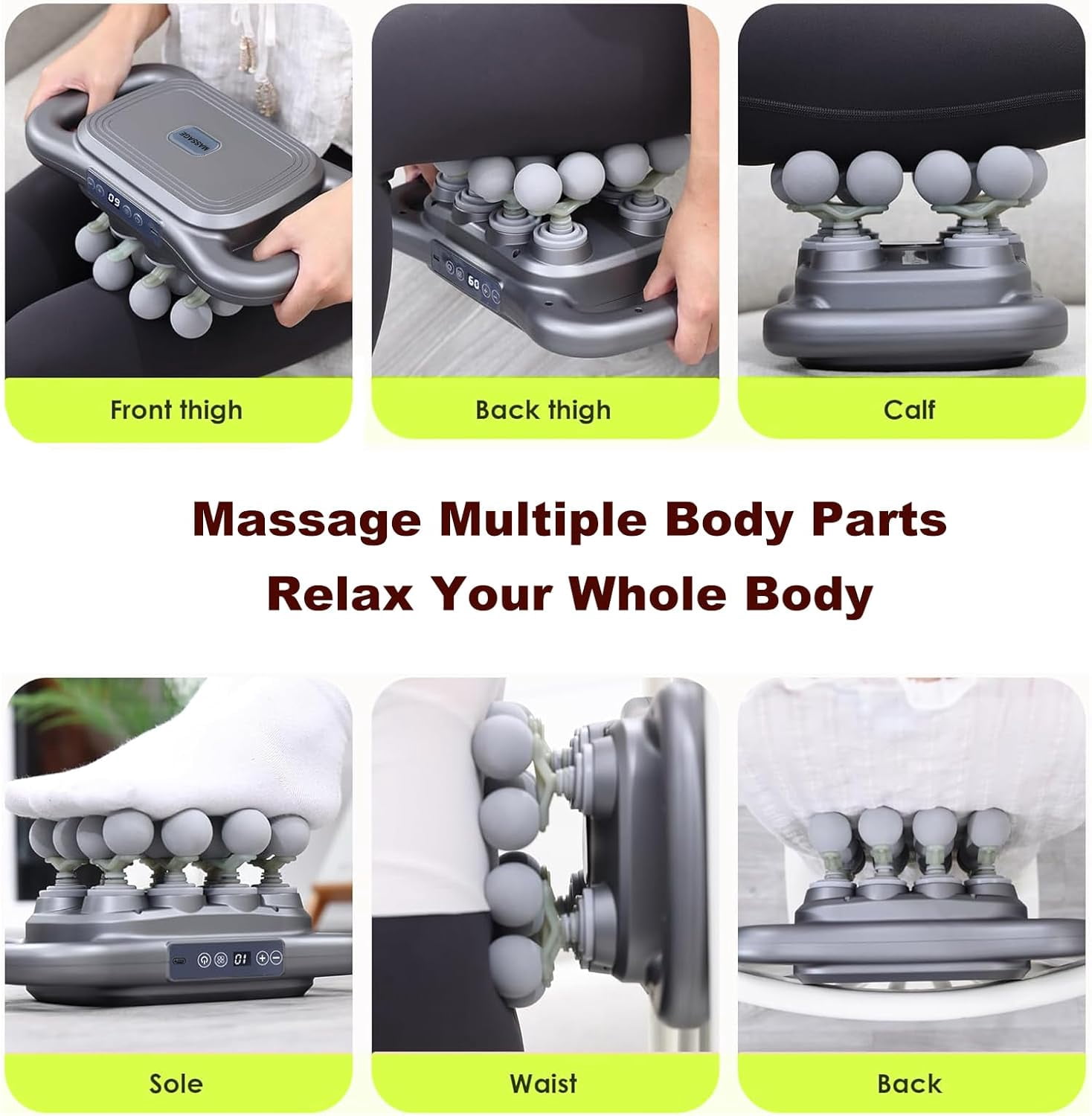 16-Head Massage Gun Set, Deep Tissue Percussion Massager with 9 Modes and 9 Adjustable Intensities,Quiet Muscle Massage Gun for Back,Shoulders, Legs, Foot, Body Muscle Pain Relief, Dark Grey