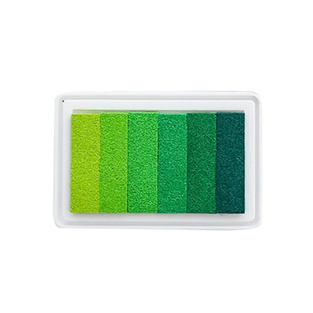 PTOOTP 1 almohadilla de tinta para manualidades, ideal para manualidades multicolores, con degradado de 6 colores (color aleatorio).