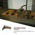 thumbnail image 4 of Masteelf Wooden Fence Decor Crafted with Durable Plastic in Coffee Color for Mini Landscape and Home Decoration 4.5 Inches, 4 of 10
