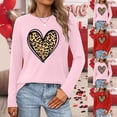 thumbnail image 2 of Luwomo T Shirt Women Valentines Day Lover Heart Graphic Pullover Long Sleeve Loose Tee Tops, 2 of 5