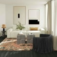 thumbnail image 6 of TOV Furniture Shag Me Black Vegan Leather Swivel Chair, 6 of 6