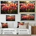 thumbnail image 4 of Designart "Pink Tulips landscape With Sunset I" Floral Canvas Print, 4 of 5