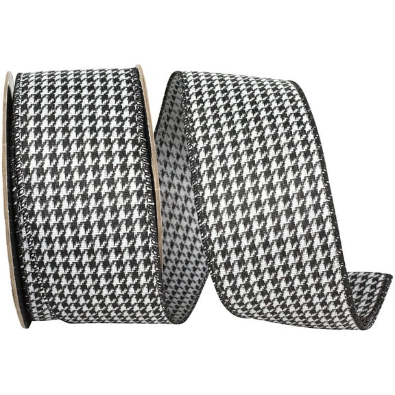 Reliant Ribbon - 94660W-984-40F, Ribbon, Black/white, 2-1/2 Inch, 10 Yards