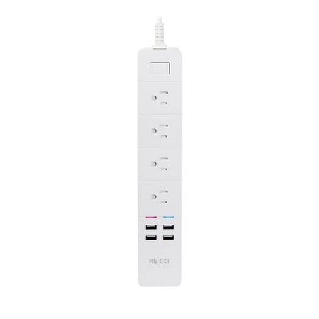 UPC: 0798302056510 | Nexxt – Smart Home WiFi Power Strip with 4 Outlets 4 USB Ports