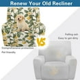 thumbnail image 4 of Xixirimido Retro Lemons Floral Pattern Printed Recliner Slipcover Stretch Reclining Chair Covers 4 Pieces Non Slip Recliner Sofa Slipcovers with Pocket Lazy Boy Chair Cover for Pet Kid, 4 of 8