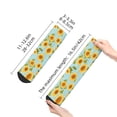 thumbnail image 4 of Fuzoiu White Polka Dot Sunflower A Print Adult Socks, Crew Moisture-wicking Socks, Unisex Cushion Crew Socks,Casual Sports Ankle Socks, 4 of 7