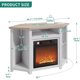 thumbnail image 5 of Fireplace Corner TV Stand for TVs up to 55 Inch w/Power Outlet, Entertainment Center w/ 18 Inch Fireplace, Grey White My Lux Decor Round, 5 of 6
