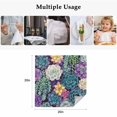 thumbnail image 6 of Cloth Napkins Set of 6 - 20x20 Inches, Desert Plants Washable Reusable Table Napkins, Succulents Botanical Green Purple Soft & Absortbent Dining Napkin for Party Wedding Hotel Restaurant, 6 of 9