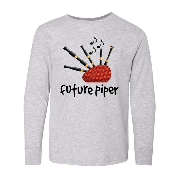 Inktastic Bagpiper Kids Future Piper Long Sleeve Youth T-Shirt