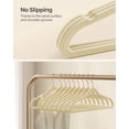 thumbnail image 3 of Perchas de Ropa SONGMICS Slim de Terciopelo Paquete de 50 Beige Arena, 3 of 7