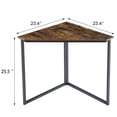 thumbnail image 4 of VECELO 23.4" Small Corner Table, Space Saving Triangle Vanity Desk, Computer Desk with Sturdy Steel Frame, Brown, 4 of 9
