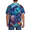 thumbnail image 5 of Haiem Underwater Turtle Dolphin Octopus Men's Casual Shirts Short Sleeve Button Down Shirts Fashion Textured Summer Beach Shirt-X-Large, 5 of 7