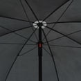 thumbnail image 5 of vidaXL 2 Seater Garden Sofa with Cushions and Parasol Grey Poly Rattan, 5 of 5