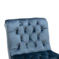 thumbnail image 4 of Morden Accent Chair, Armless Living Room Chair with Curved Backrest, Button Tufted Velvet Upholstered Leisure Chair with Solid Wood Legs, Single Sofa Chair for Bedrooom Apartment Office, Light Blue, 4 of 7