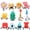 A set of 12 styles, variant on Cartoon Doll Stone Cake Red Leaves Green Grass Jelly Stationery Plush Doll Doll Doll