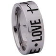 thumbnail image 3 of Faith Hope Love Tungsten Carbide Ring, 3 of 9