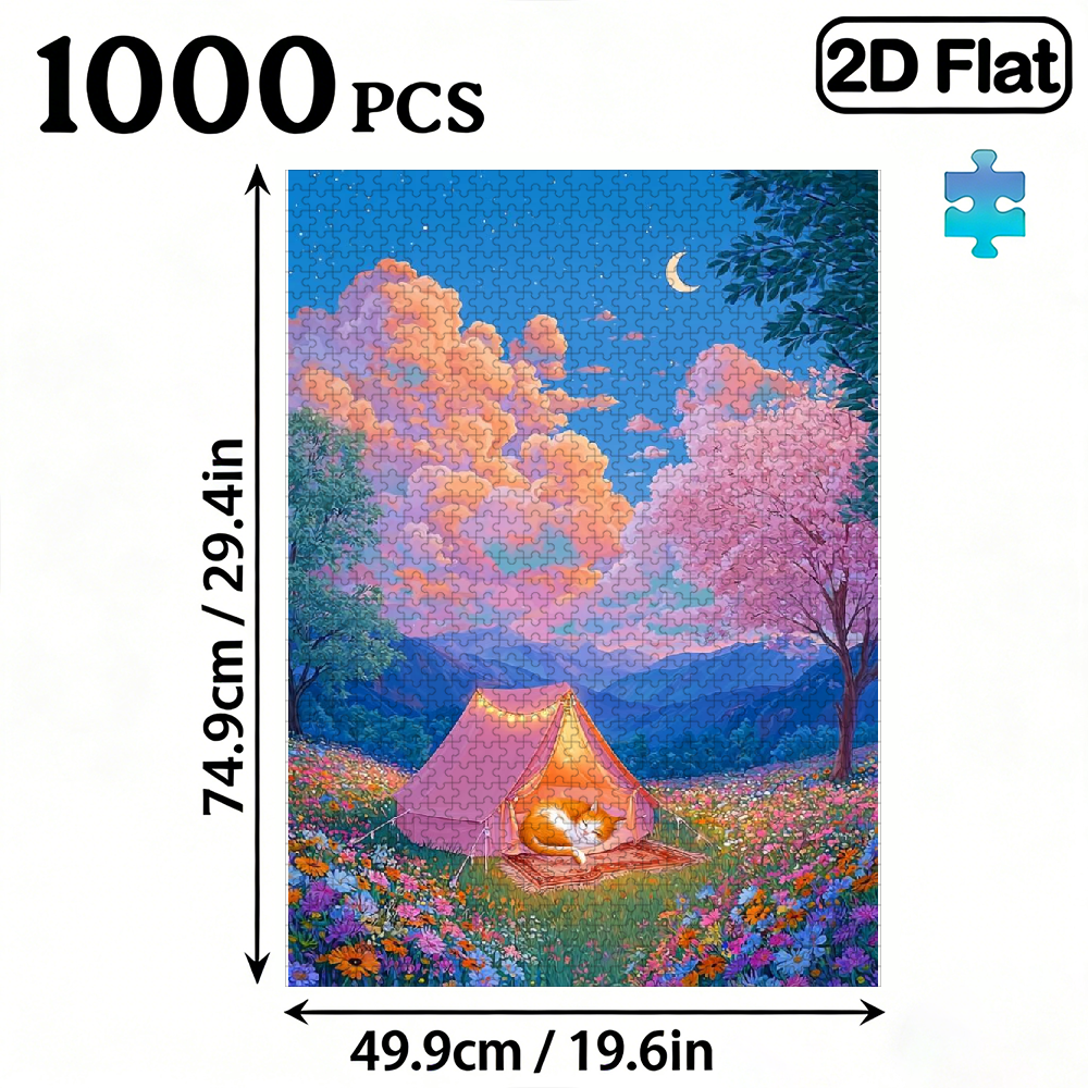 A 1000pcs Adult Puzzle Featuring  Landscape Themes, High Difficulty Level, Suitable for Adults, Family Entertainment.29.4*19.6 in