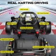 thumbnail image 6 of VIBESPARK 24V 7AH Electric Go Kart for Big Kids, Up to 8.5 MPH Drift Go Kart Car with Adjustable Seat, 2*150W Powered Ride on Car, Drift/Sport Modes, Bluetooth, Black, 6 of 10