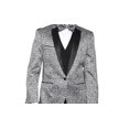 thumbnail image 3 of Bellagio Classic 3Pc 1 Button Mens Silver Suit With Trim On The Collar Super 150'S Extra Fine Italian Fabric By Alberto Nardoni Brand Designer, 3 of 3