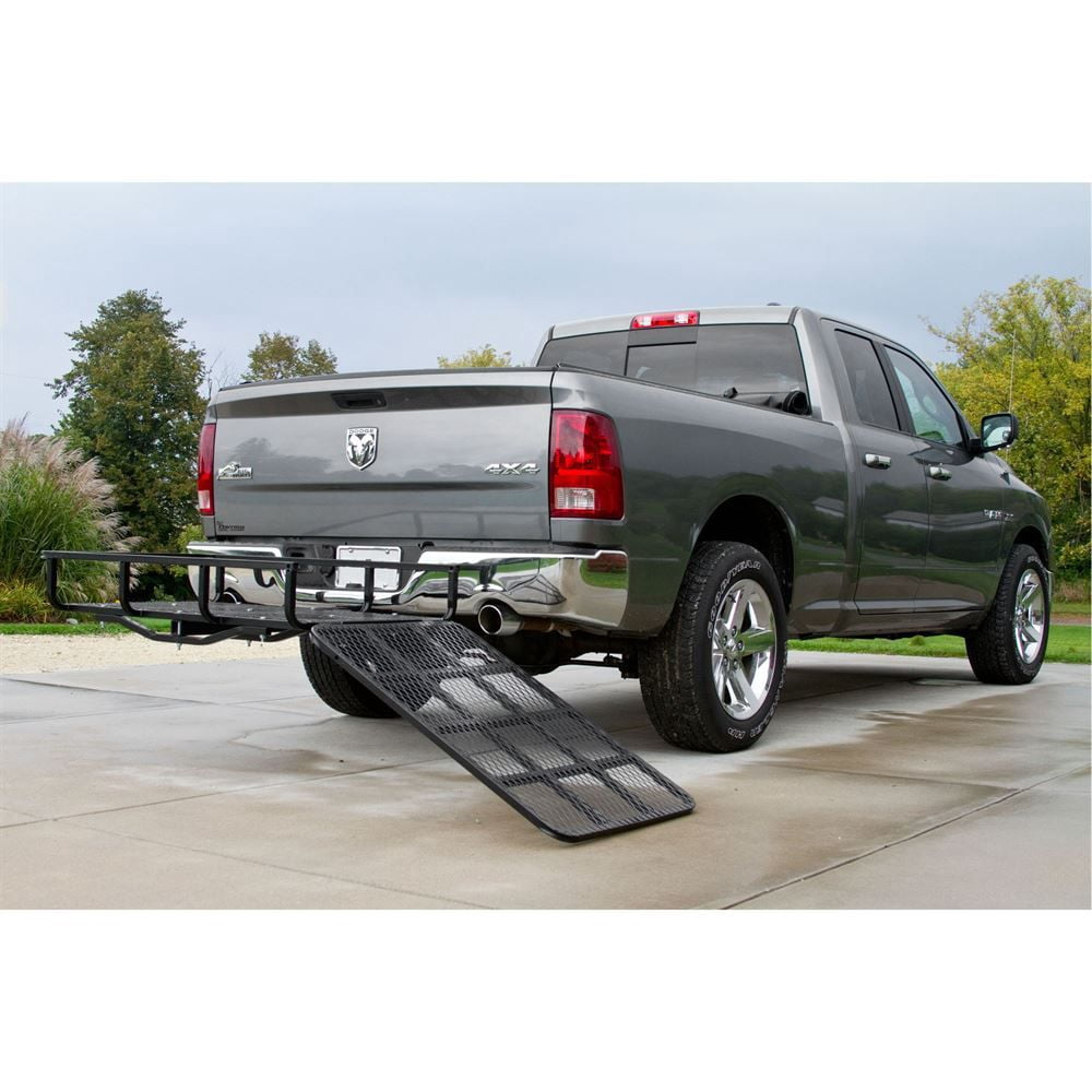 Elevate Outdoor UCC500 Hitch-Mounted Steel Cargo Carrier with Ramp - 500 lb Cap