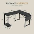 thumbnail image 2 of JOINSUN L-Shaped Desk, Modern Corner Computer Desk with Spacious Work Surface, Sturdy Metal Frame, Ideal for Home Office, Study, or Gaming Setup, Black, 2 of 8
