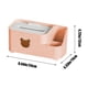 thumbnail image 3 of Porta pañuelos de plástico con organizador | Organizador de escritorio multifuncional para mandos a distancia, bolígrafos y cosméticos | Dispensador de pañuelos antideslizante y resistente a caídas, 3 of 5