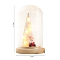 thumbnail image 3 of Qocolhg Clear Dome Cloche Plastic Domes for Crafts Plastic Dome Display Case Jar with Rustic Wood Base and LED Fairy Light Jar for Wedding Christmas Tabletop Centerpiece Decoration, 3 of 8