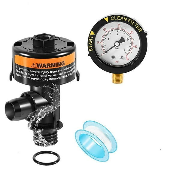 98209800 Pool Filter Pressure Gauge Manual Air Release Valve Replacement Kit