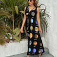 thumbnail image 4 of Solar System Planets Sleeveless Dress evening dress women Dress for girls beach outfits for women, 4 of 7