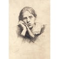 thumbnail image 2 of Peter Ilsted 14x18 Black Ornate Wood Framed Double Matted Museum Art Print Titled - Portrait of My Wife (1899), 2 of 5