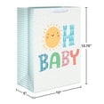thumbnail image 2 of American Greetings 20 in. White Jumbo Baby Shower Gift Bag, Oh Baby (1-Count), 2 of 4
