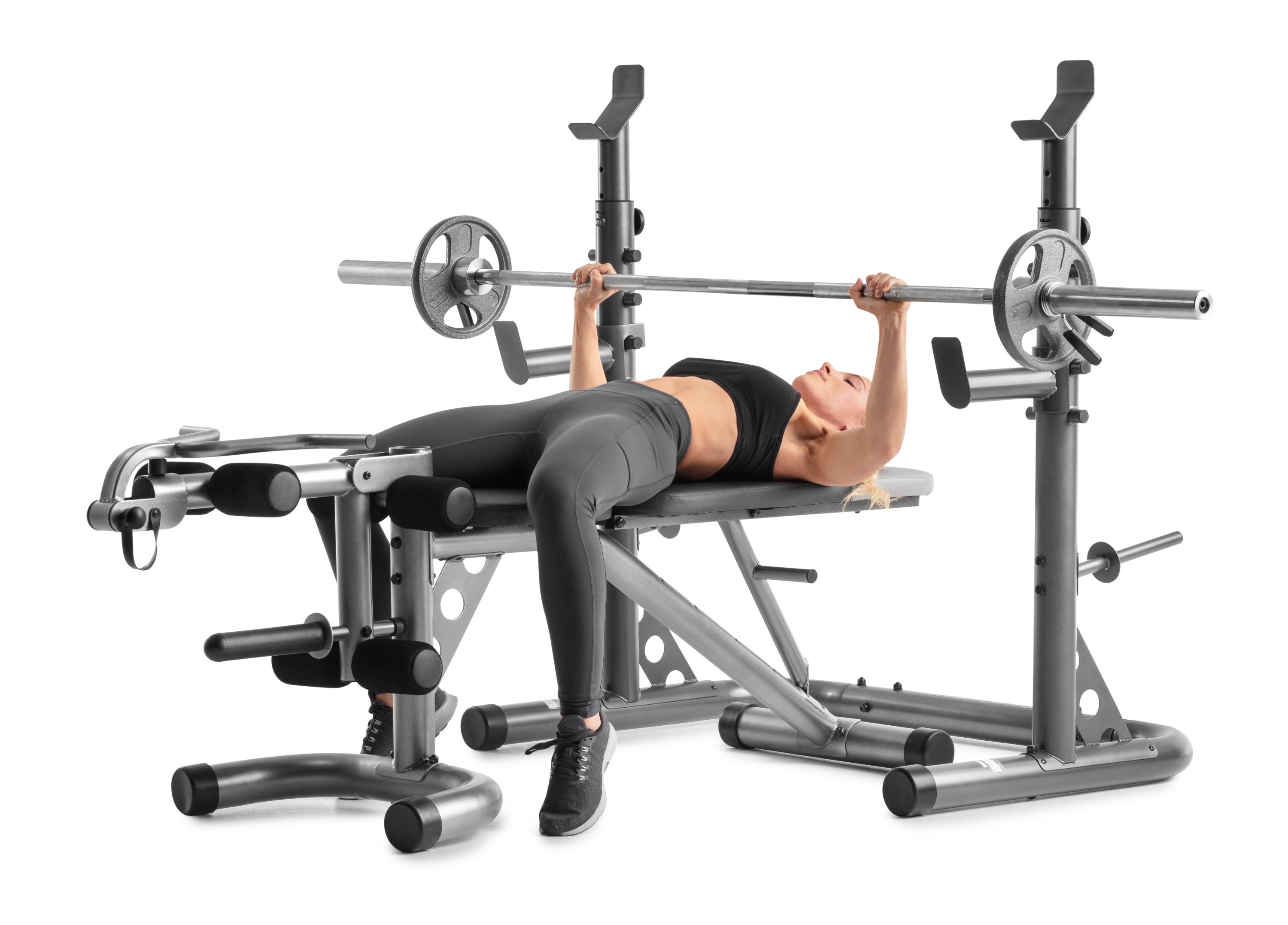 Weider XRS 20 Adjustable Bench with Olympic Squat Rack and Preacher Pad, 610 lb. Weight Limit - image 9 of 13