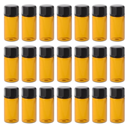 Ferencaa 100pcs 2ml Glass Essential Oil Bottles Cosmetic Liquid Containers Reagent Bottles