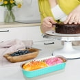 thumbnail image 3 of 20PCS Rectangle Mini Loaf Pans with Lids,Mini Cake Pans with Lids,Disposable Ramekins Baking Cups Muffin Tins Cupcake Cups for Wedding Birthday Party,6.8oz (Blue), 3 of 5