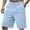 Light Blue, variant on Mgmyaa Men's Casual Shorts Elastic Waist Drawstring Lightweight Outdoor Summer Beach Shorts Hiking Shorts with Pockets
