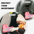 thumbnail image 4 of Naloa Rose Flowers 2Pcs Anti-Kick Back Seat Cover Kick Mat, Car Seat Protector with 3 Storage Pockets, 4 of 8