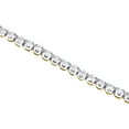 thumbnail image 6 of 10K Yellow Gold Solitaire 4 Prong Set Diamond Tennis Chain 24" Necklace 14.87 CT, 6 of 7