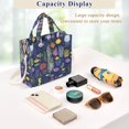 thumbnail image 5 of FORMRS Womens Corduroy Tote Bag Crossbody Shoulder Purse Handbag with Detachable Strap, Vibrant Ocean Pattern, 5 of 7